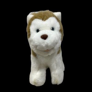 1999 Mervyns Husky Dog Plush Stuffed Animal Brown White 6” Soft Toy Korea